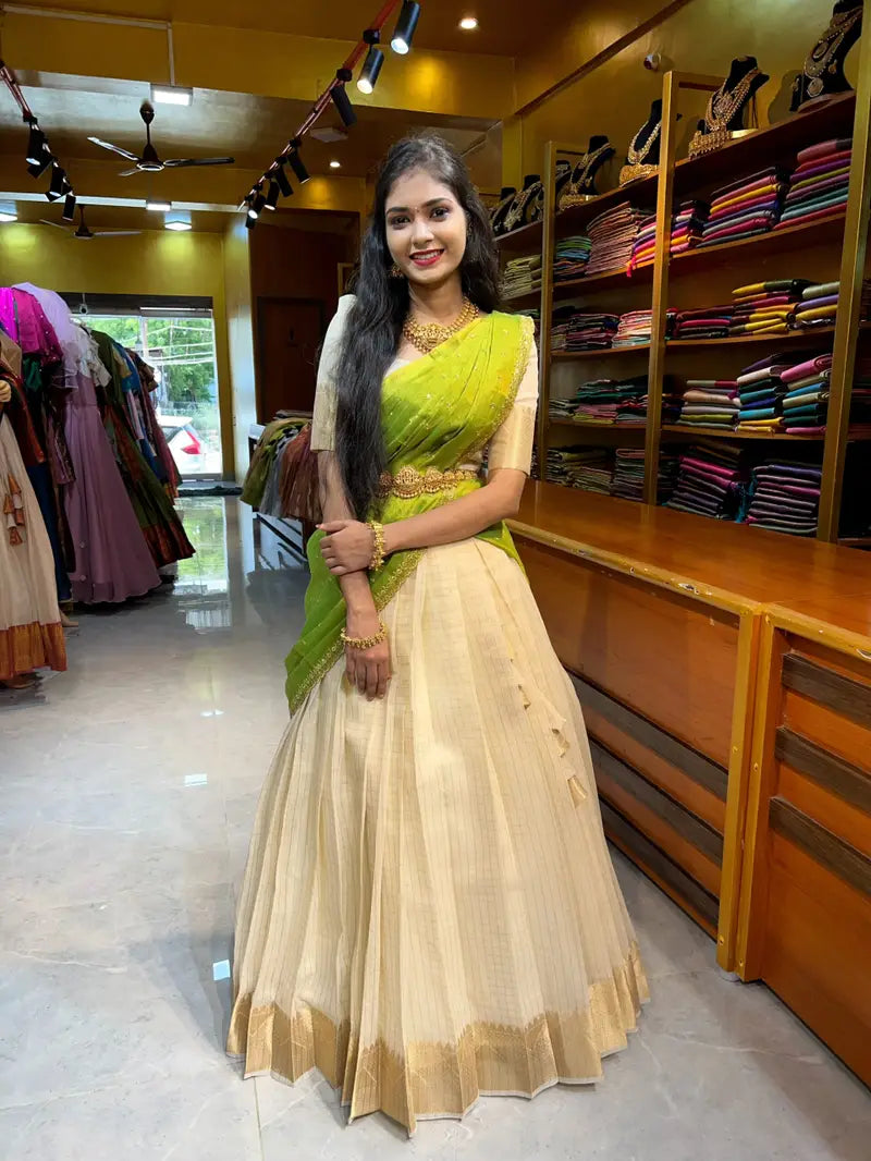 Gorgeous Mehendi Green Lehenga Choli With Canvas Patta