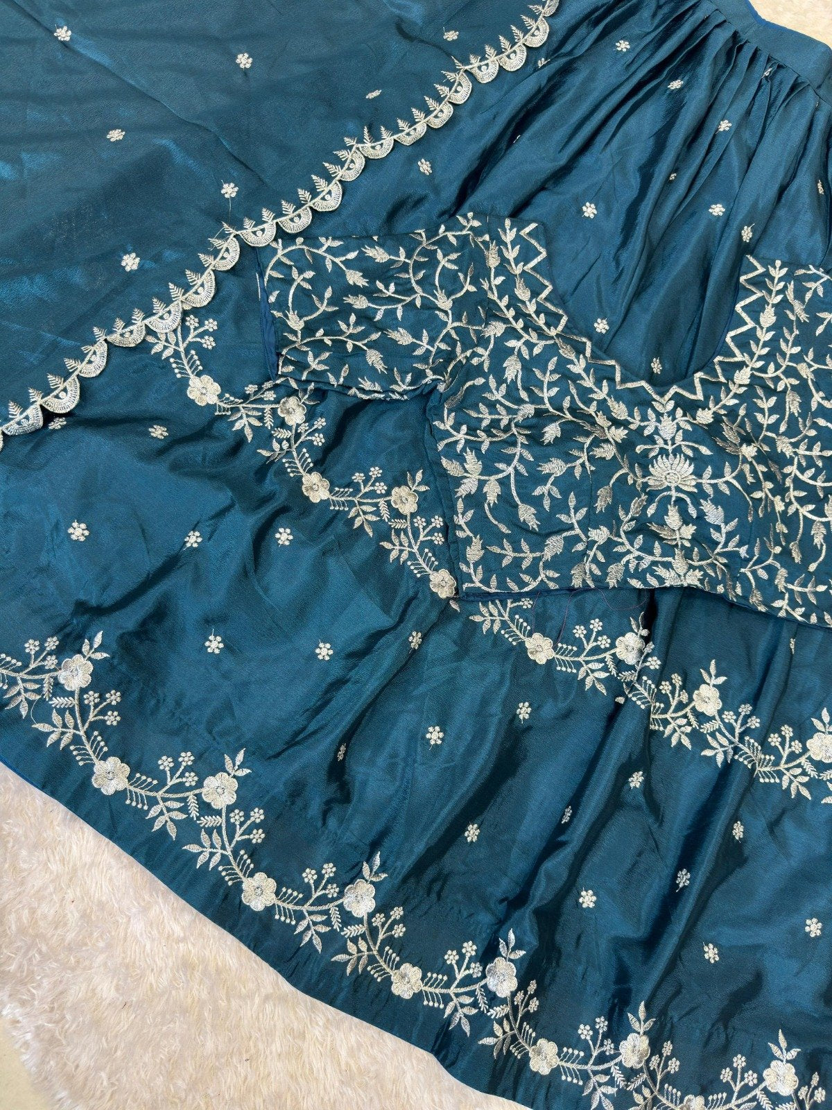 Gorgeous Chinon Silk Lehenga Choli With Designer Blouse