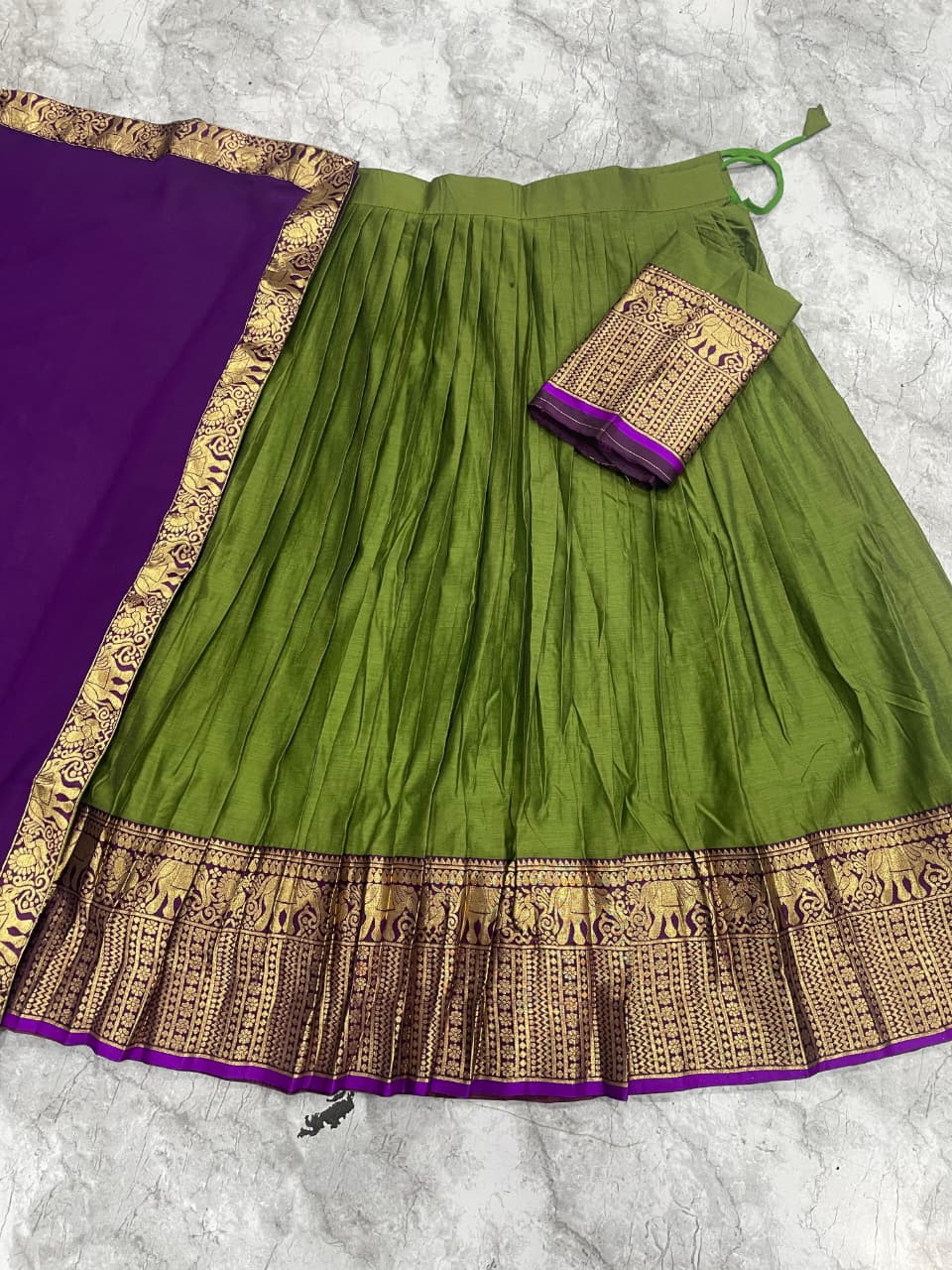 Trending Kanchi Cotton Silk Lehenga Choli With Zari Weaving Work
