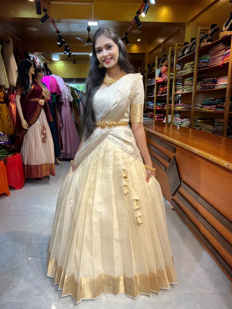 Fabulous White Lehenga Choli With Canvas Patta
