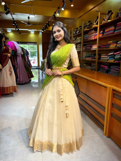 Gorgeous Mehendi Green Lehenga Choli With Canvas Patta