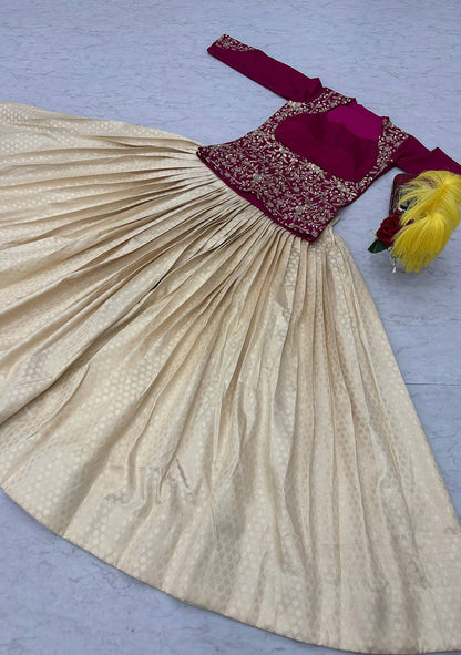Stunning Peplum Crop Top Blouse Exquisite Maggam Work