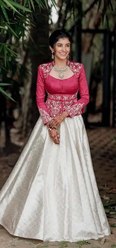 Stunning Peplum Crop Top Blouse Exquisite Maggam Work