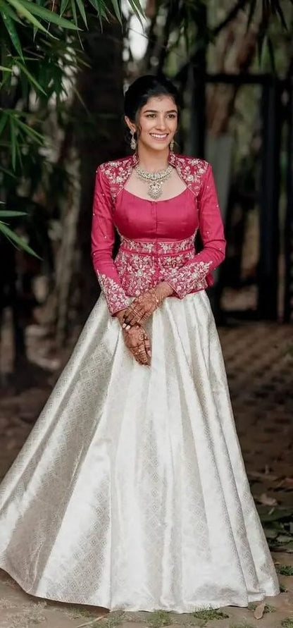Stunning Peplum Crop Top Blouse Exquisite Maggam Work