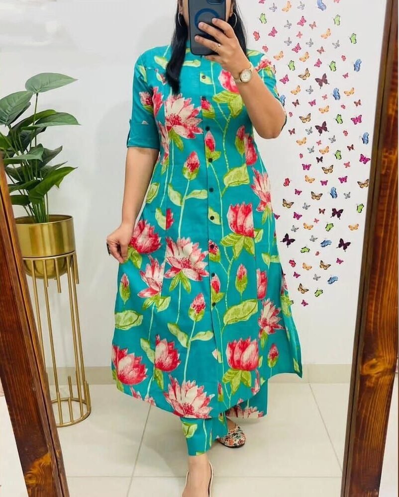 Classy Soft Fabric Co-Ord Set With Digital Print