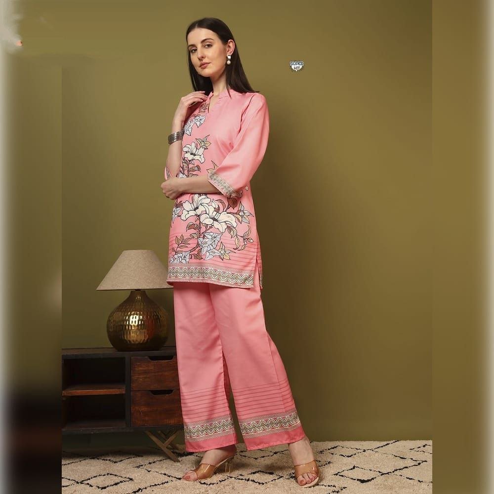 Exclusive Designer Rayon Co-Ord Set With Printed Work