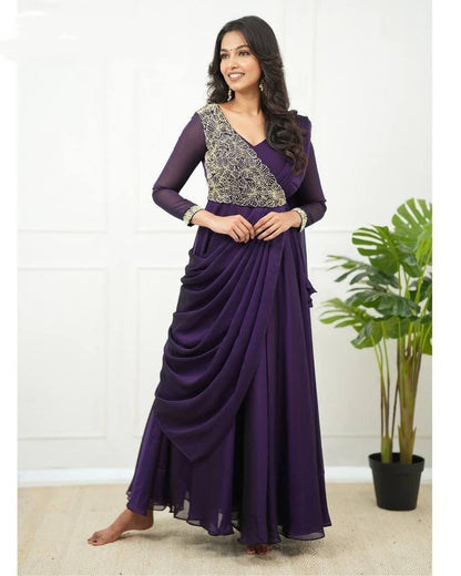 Premium Hand Worked Designer Drape Anarkali