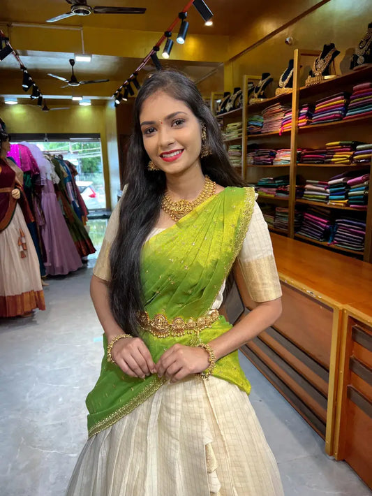Gorgeous Mehendi Green Lehenga Choli With Canvas Patta