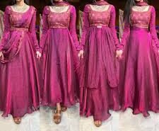 Gorgeous Wine Soft Space Silk 4 In 1 Style Lehenga