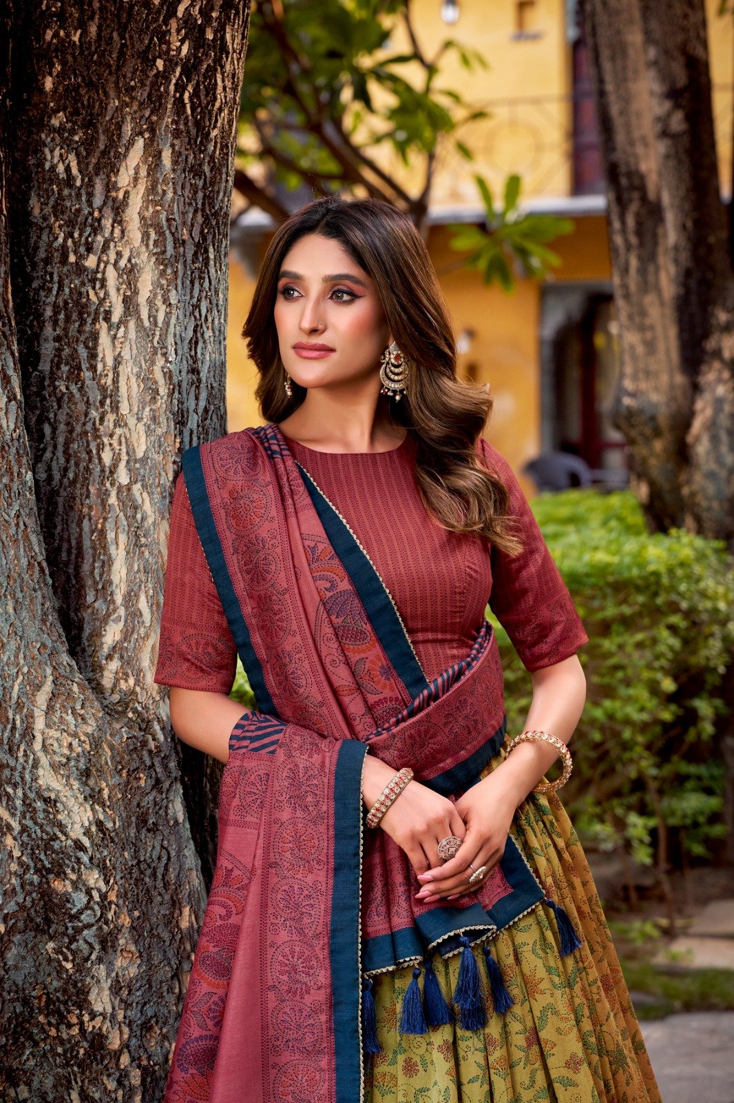 Trendy Vichitra Silk Lehenga Choli With Canvas Patta