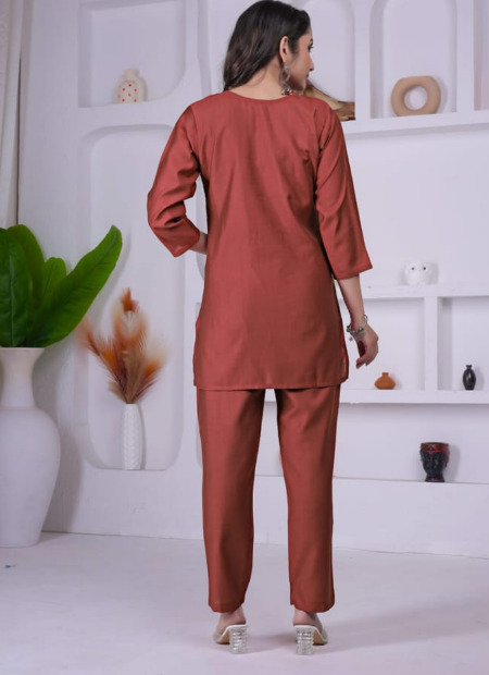 Soft Viscose Fabric Co-Ord Set With Beautiful Embroidery Work
