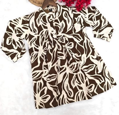Heavy Flex Cotton Western Top With 3/4 Sleeves