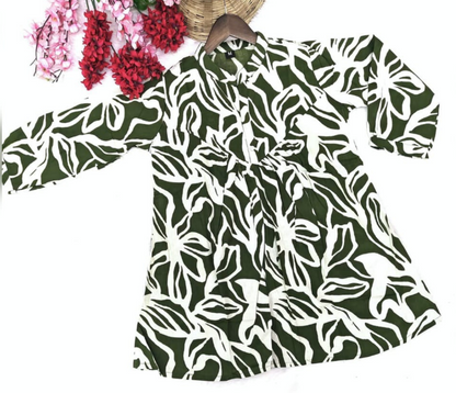 Heavy Flex Cotton Western Top With 3/4 Sleeves