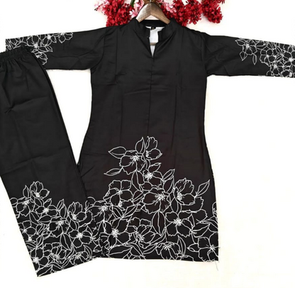 Exclusive Designer Rayon Co-Ord Set With Printed Work