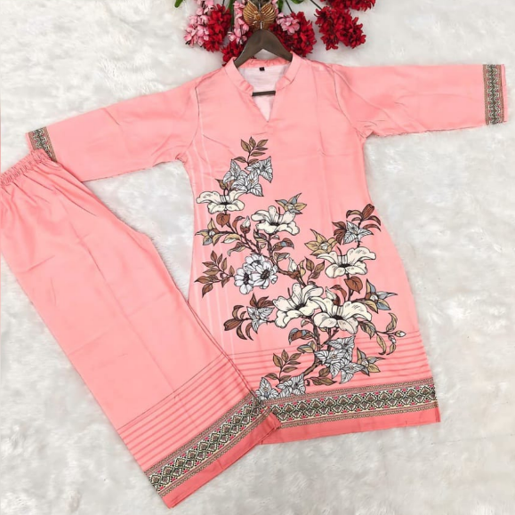Exclusive Designer Rayon Co-Ord Set With Printed Work