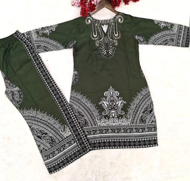 Classy Designer Rayon Co-Ord Set With Printed Work