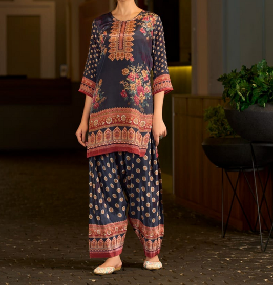 Classy Crepe Abstract Printed Co-Ord Set