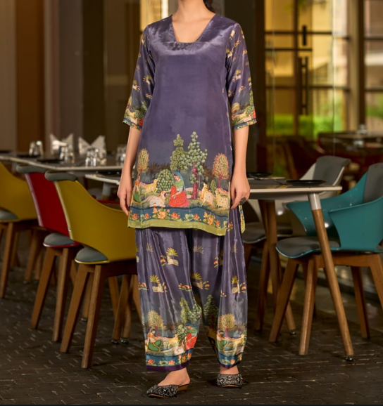 Classy Crepe Abstract Printed Co-Ord Set