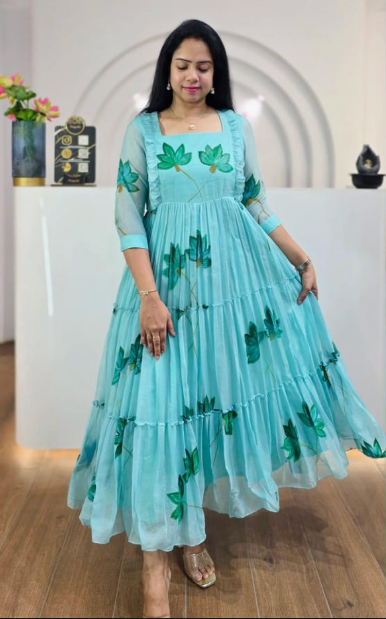 Comfy Frock With Hand-Painted Work