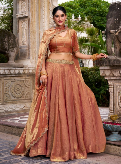 Fabulous Fendi Lehenga With Sequins Embroidery Work