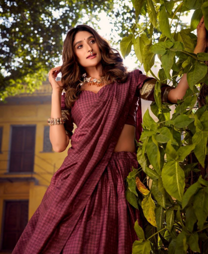 Classy Chettinad Cotton Lehenga Choli With Zari Weaving