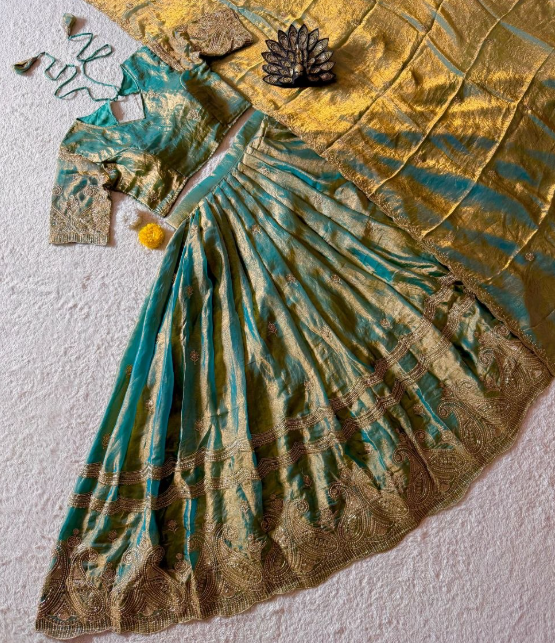 Premium Space Silk Lehenga Choli With Zari Work