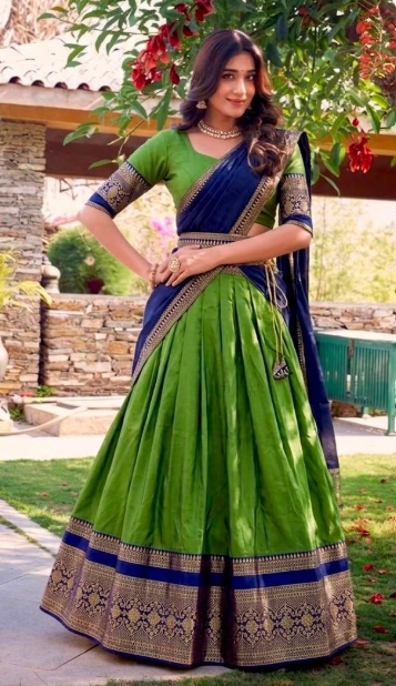 Narayan Pattu Lehenga With Royal Zari Weaving