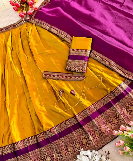 Narayan Pattu Lehenga With Royal Zari Weaving