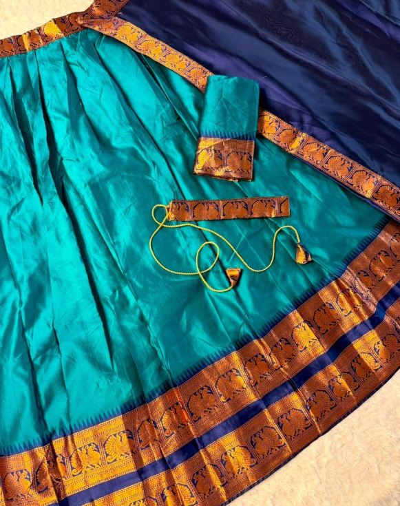Trending Narayan Pattu Lehenga With Jacquard Border Work