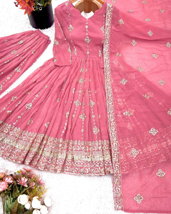 Heavy Crunchy Silk Lehenga Choli With Heavy Embroidery Sequins Work