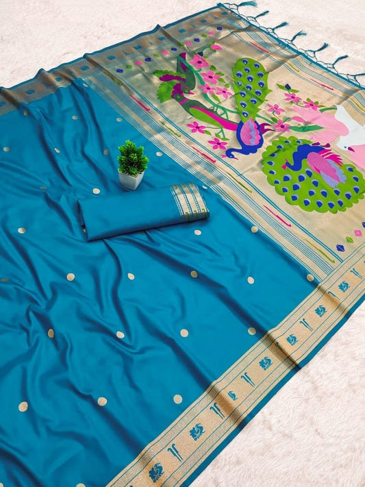 Elegant Kanchivaram Silk Saree With Zari Weaving Pallu