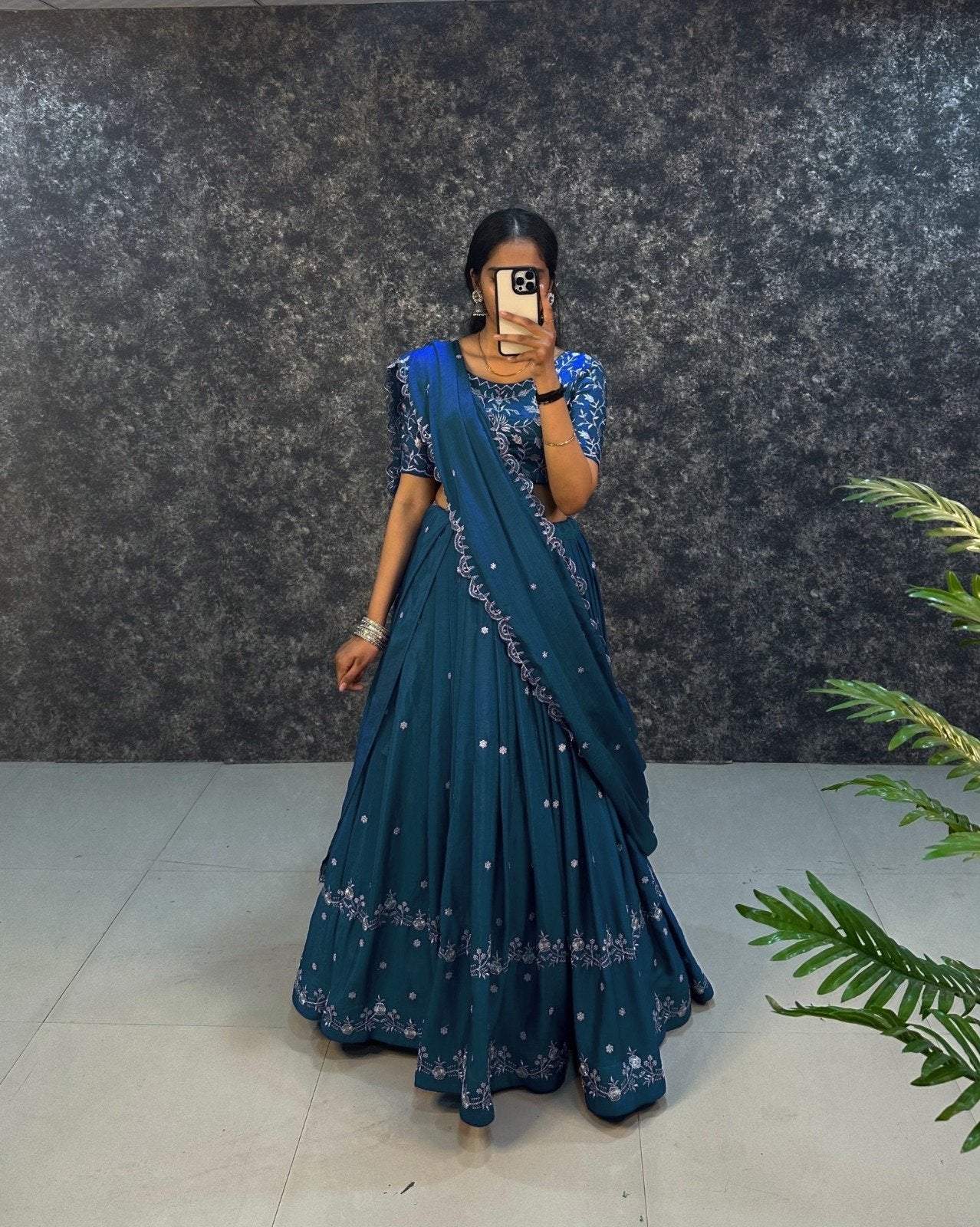 Gorgeous Chinon Silk Lehenga Choli With Designer Blouse