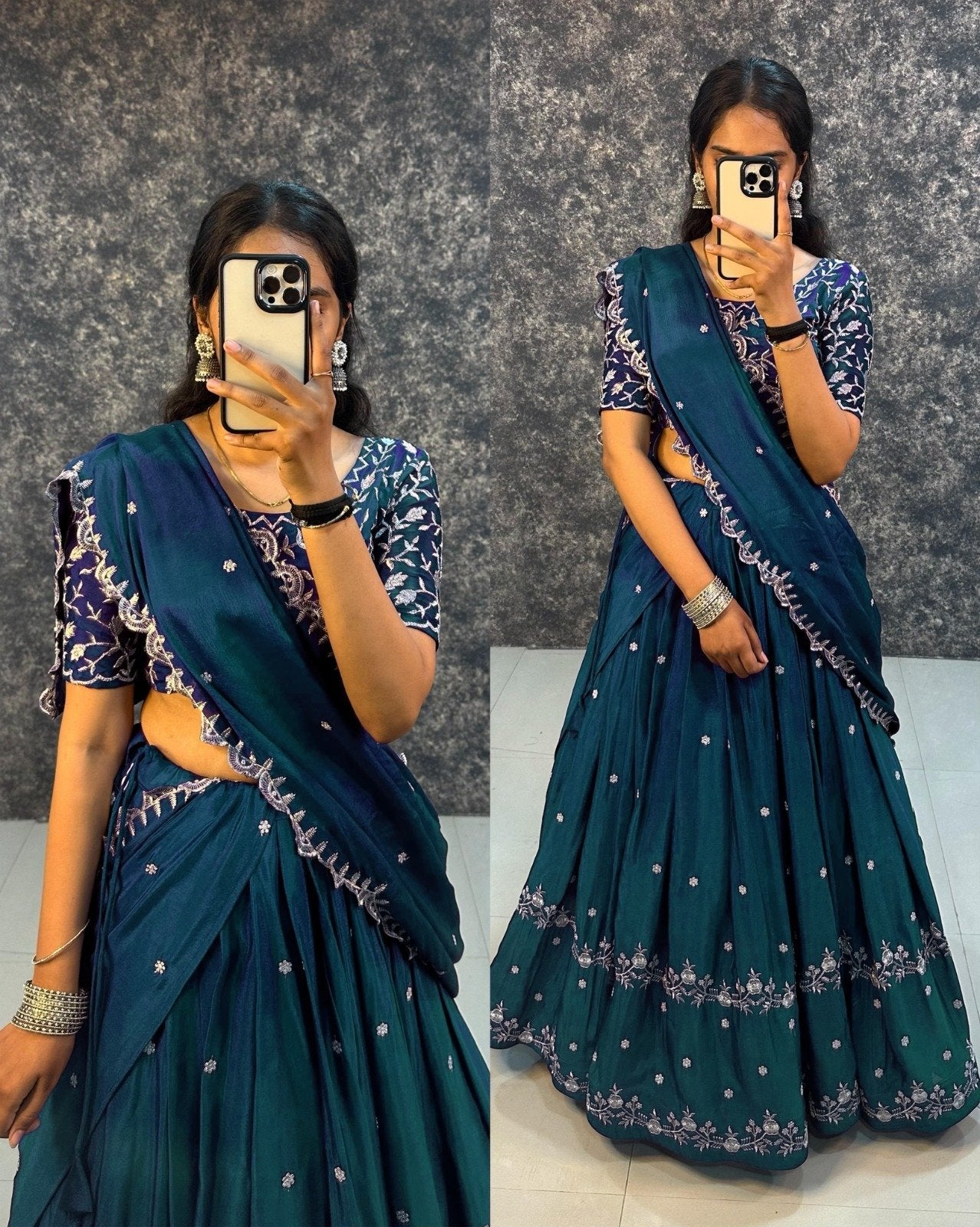 Gorgeous Chinon Silk Lehenga Choli With Designer Blouse