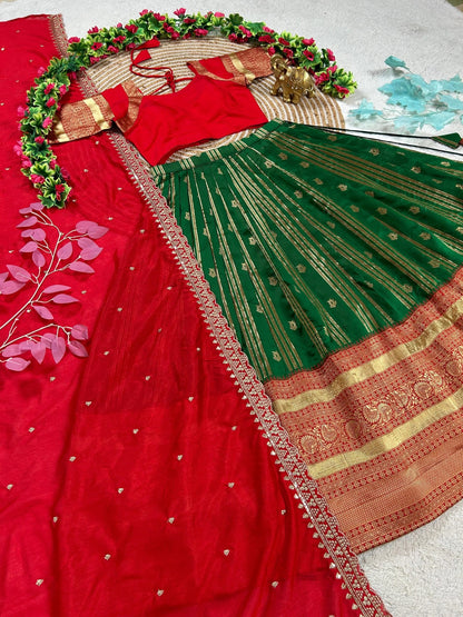 Gorgeous Silk Lehenga Choli With Embroidery Work