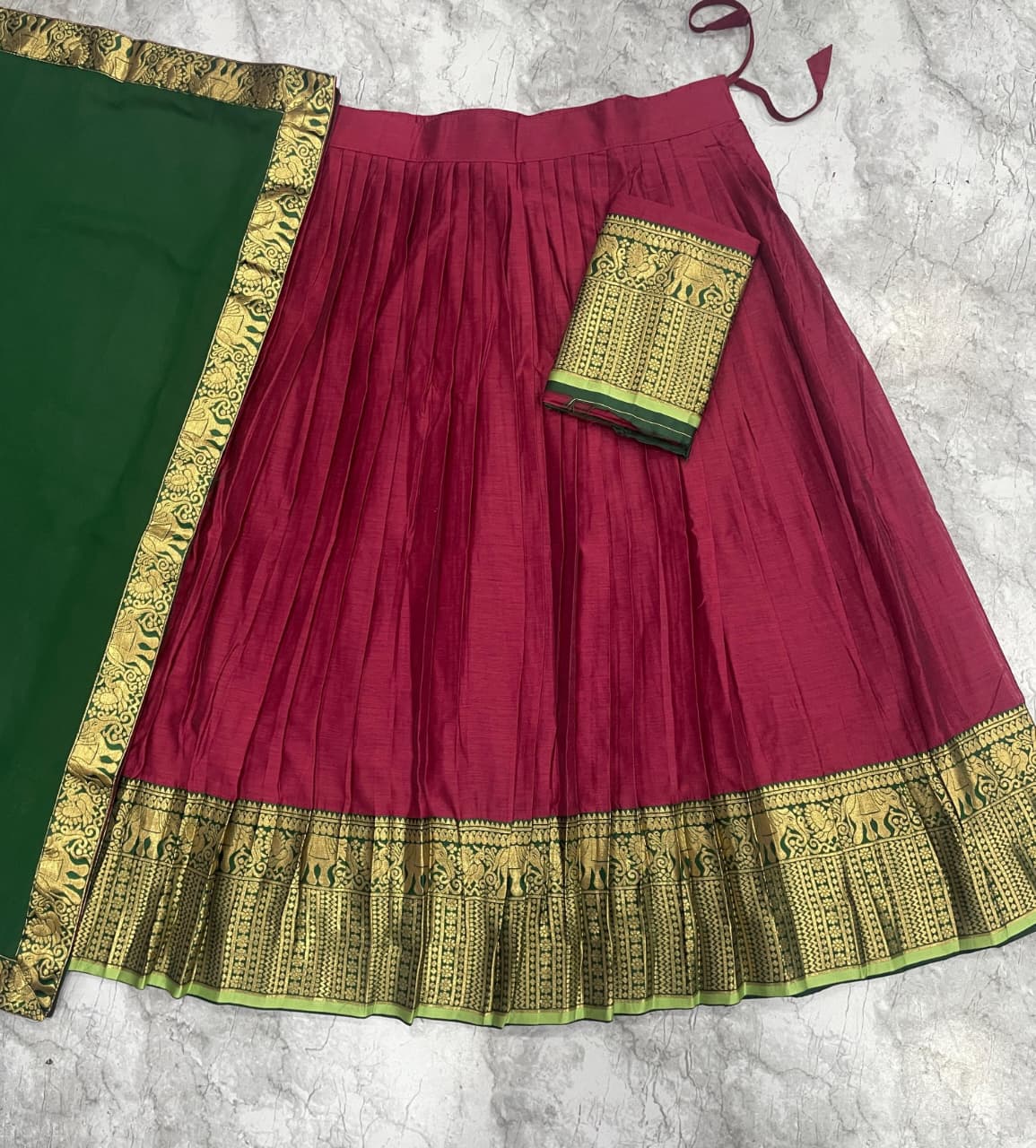 Trending Kanchi Cotton Silk Lehenga Choli With Zari Weaving Work