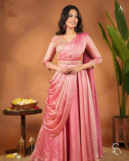Premium Pre-Draped Saree Anarkali – Weddings & Festivals Ready in Minutes