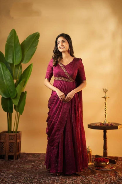 Premium Hand Worked Designer Drape Anarkali