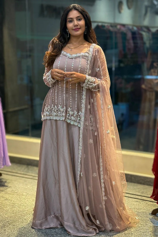 Premium Silk Satin Lehenga Choli With Grand Beads Work
