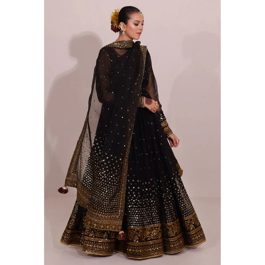 Premium Black Festive Anarkali Suit