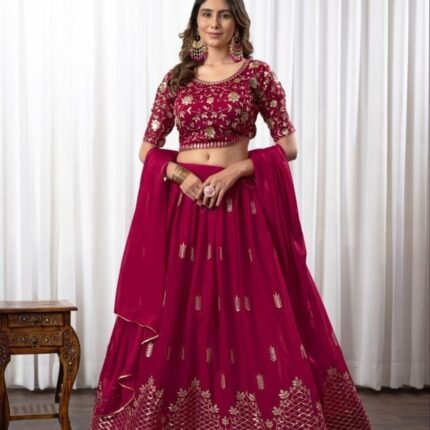 Premium Star Georgette  Embroidery Lehenga