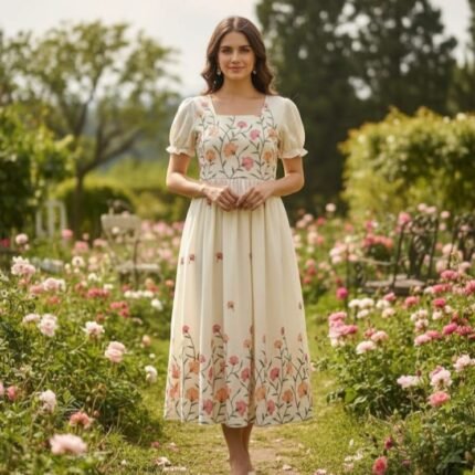 Parampara Silk with Embroidery work Maxi