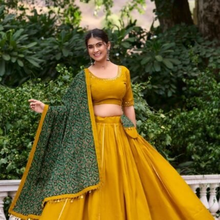 Premium Cotton Flared Style Chaniya Choli With Gota Patti