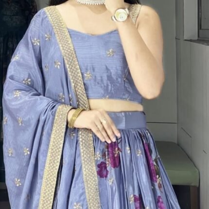 Chinon Wedding Party Wear Lehenga Choli