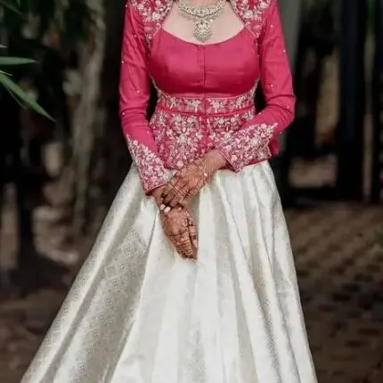 Stunning Peplum Crop Top Blouse Exquisite Maggam Work