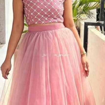 New Georgette Crop Top Skirt Lehenga Choli