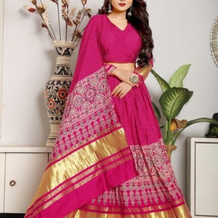 Elegant Pure Gaji Silk Lehenga Choli