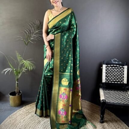 Trending Lichi Silk Paithani Silk Saree