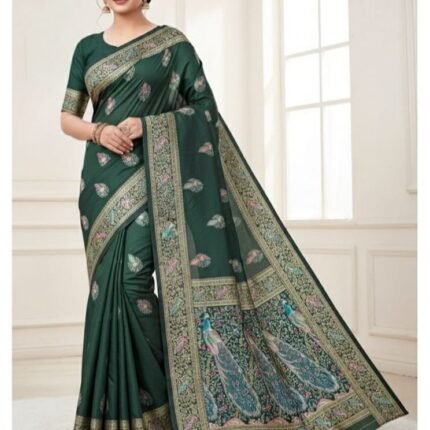 Trendy Soft and Pure Banarasi Silk Saree 3D Weaving Mina Design
