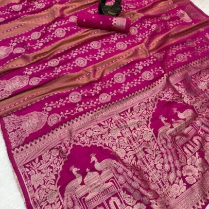Charming Chinya Tisu Georgette Saree With Doubling Zari