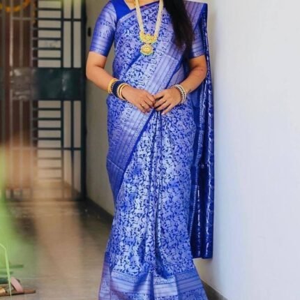 Trendy Lichi Silk Floral Printed Saree